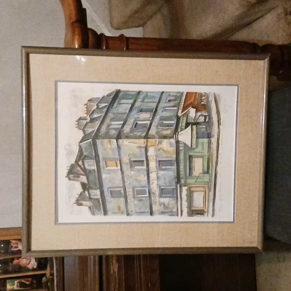 Framed and Matted Print of an English Pub